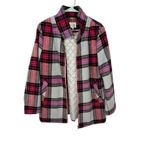 Tatuum Wool Checkered Coat EU 42 Longline Plaid Old Money Classic Winter